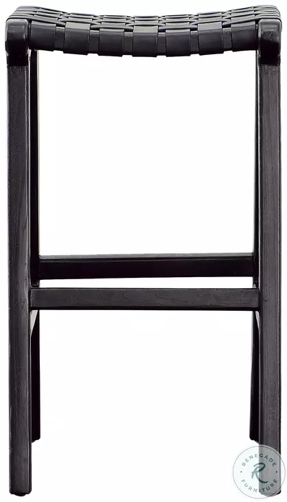 Dal Antique Black Backless Counter Height Stool