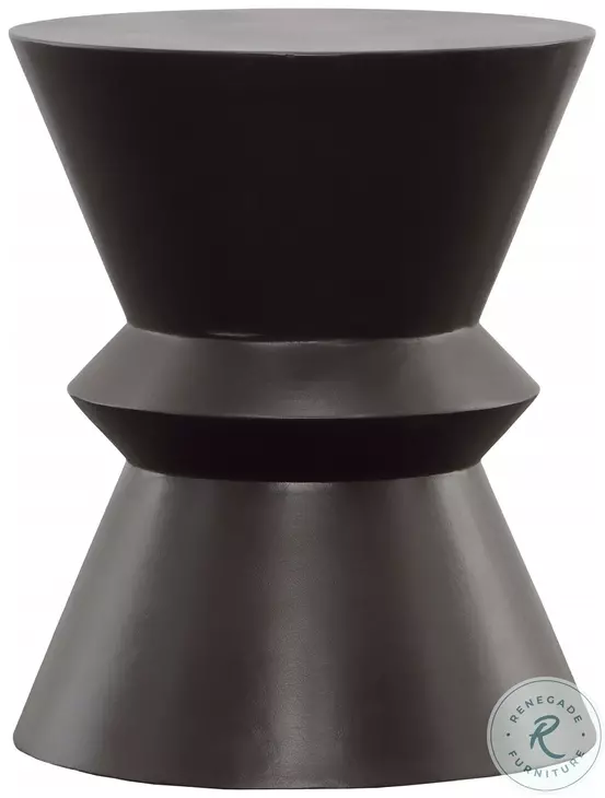 Brynle Black And Acrylic Sealer Outdoor Side Table