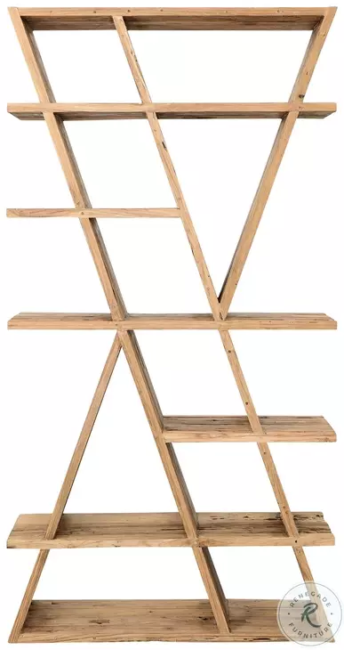 Viole Distressed Natural Bookcase