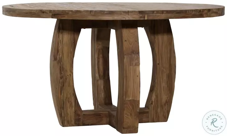 Jani Medium Brown Round Outdoor Dining Table