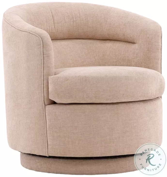 Laurett Grenoble Beige Swivel Chair