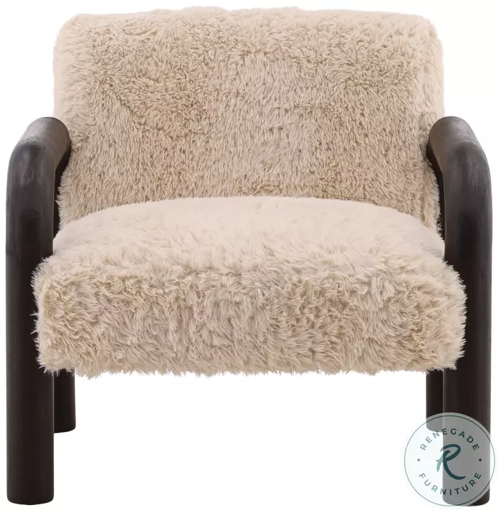 Johnso Sand And Dark Brown Occasional Chair