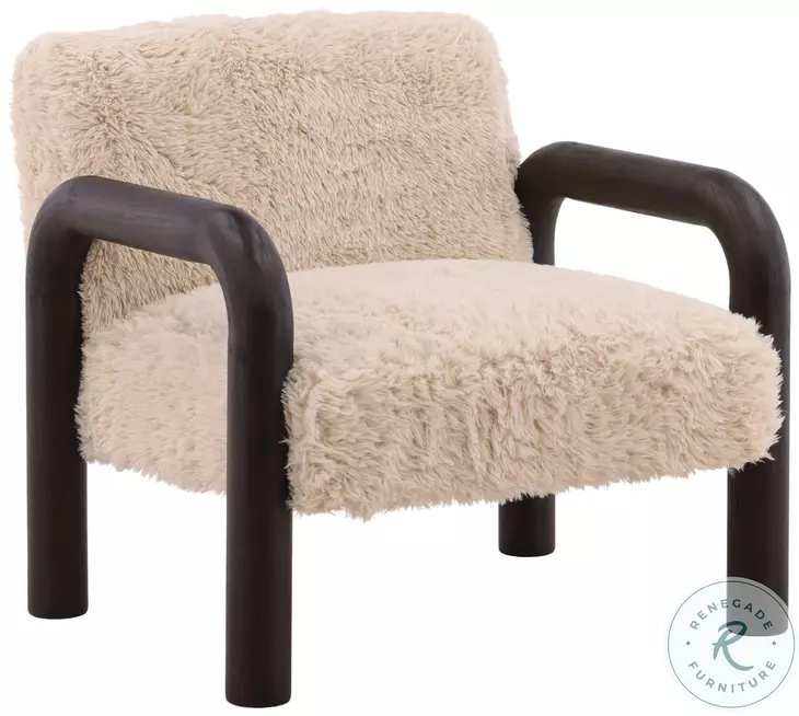 Johnso Sand And Dark Brown Occasional Chair