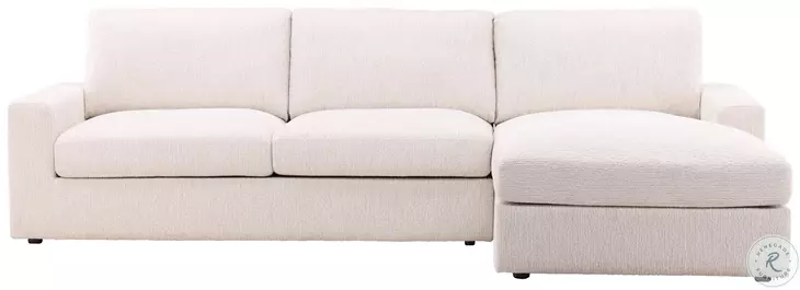 Bryc Ellery Cream Sectional with RAF Chaise