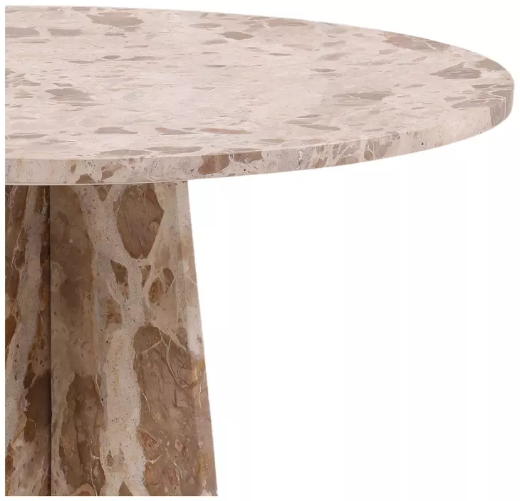 Caldwell Beige 30" Round Marble Top Bistro Table