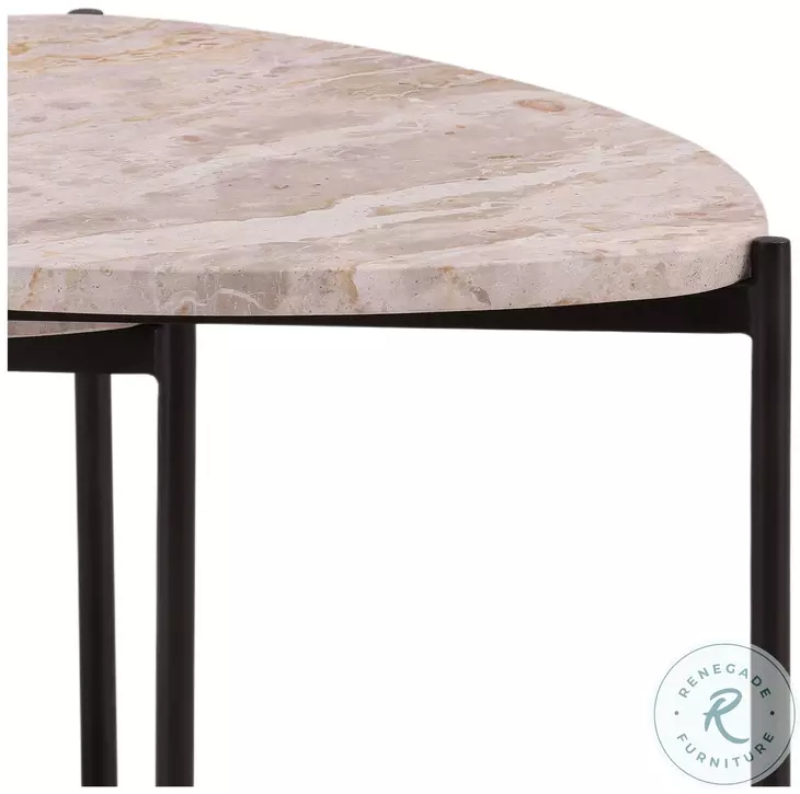 Corwi Natural And Black Nesting Tables Set Of 2