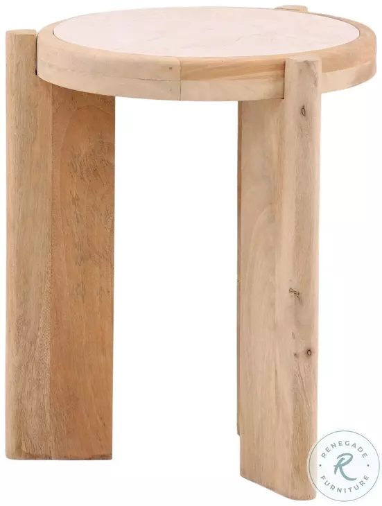 Tori Beige And Natural Side Table