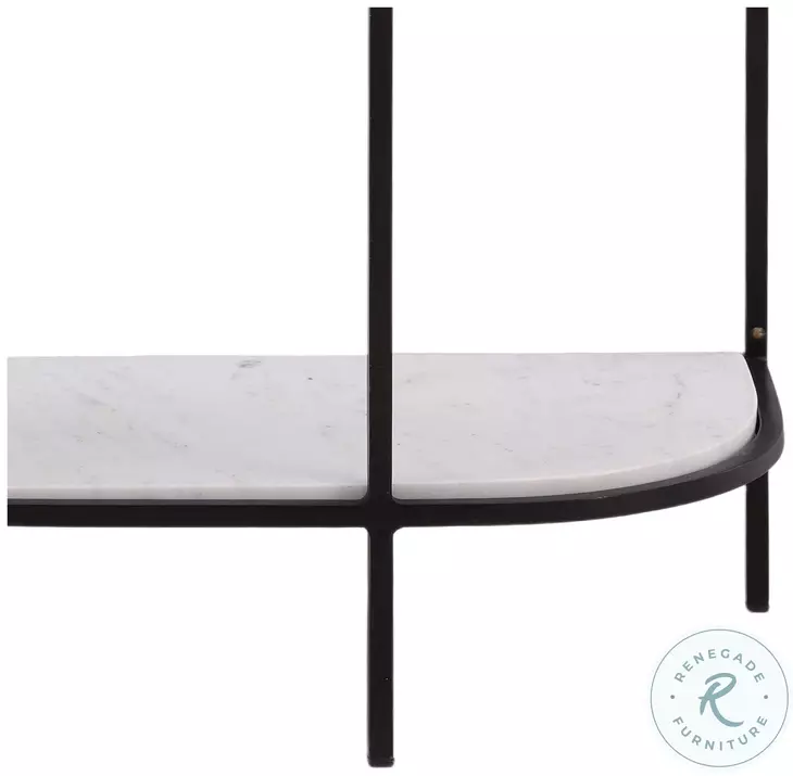 Bria White And Black Console Table