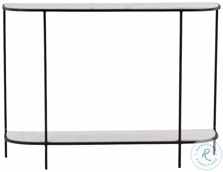 Bria White And Black Console Table