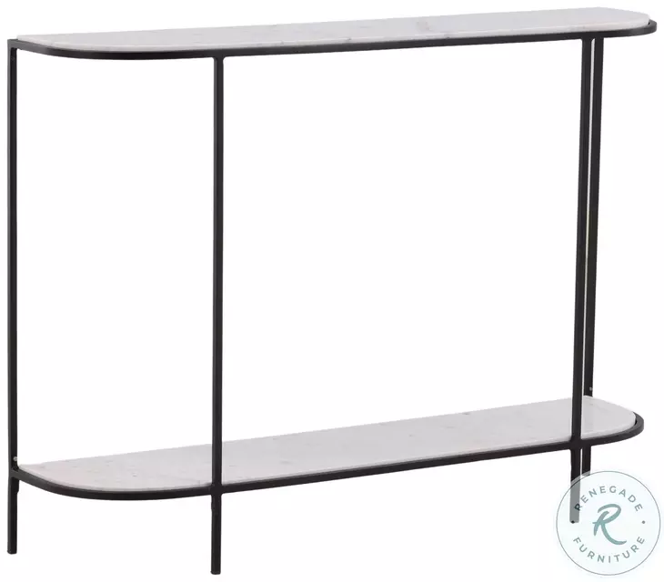 Bria White And Black Console Table