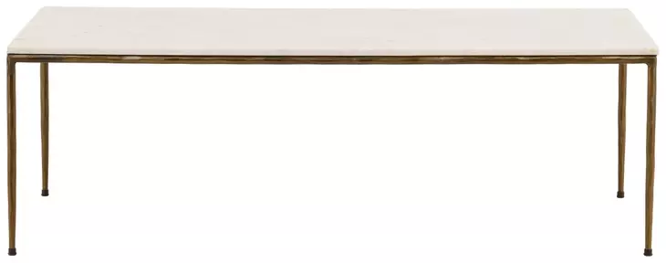Perugia White and Antique Brass Occasional Table Set