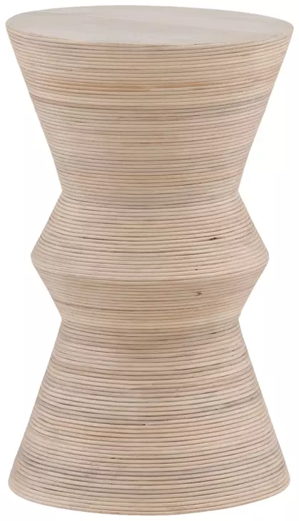 Theda Light Natural Round Side Table