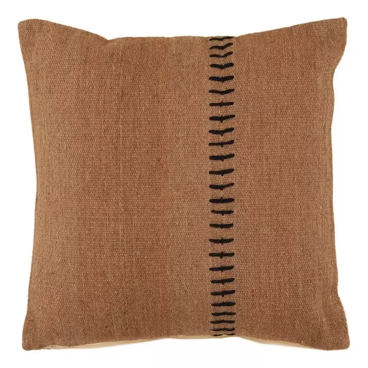 Nimu Taupe And Black Accents Pillow