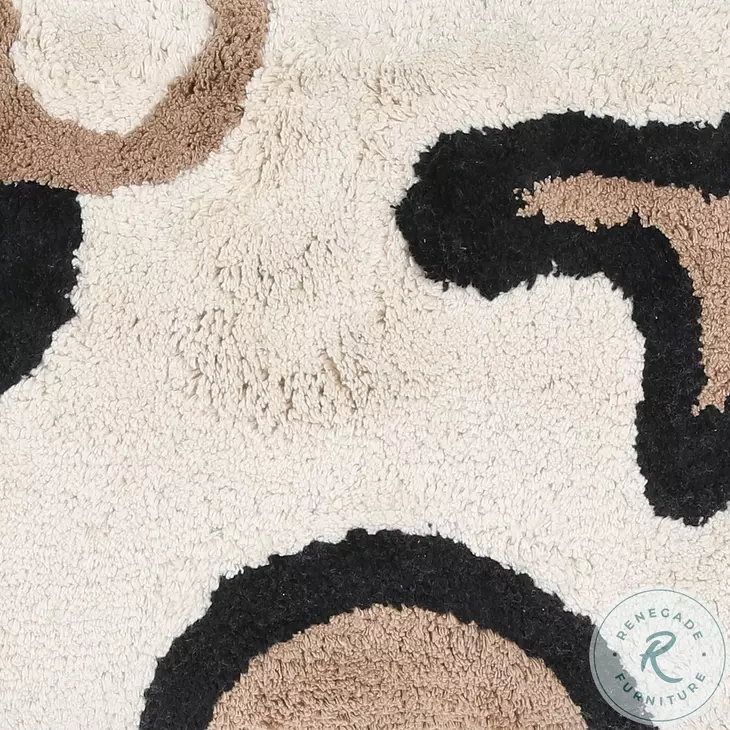 Zarae Black Off White And Taupe Pillow