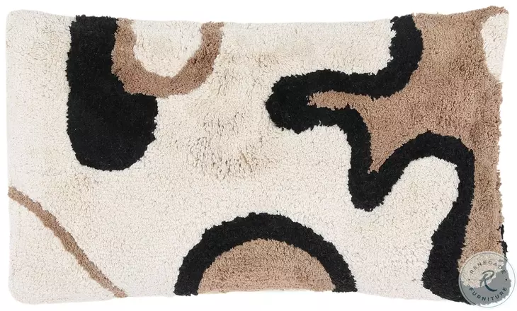 Zarae Black Off White And Taupe Pillow