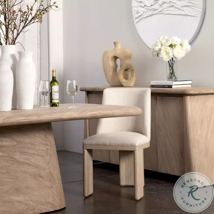 Alistai Beige And Light Warm Wash Dining Chair