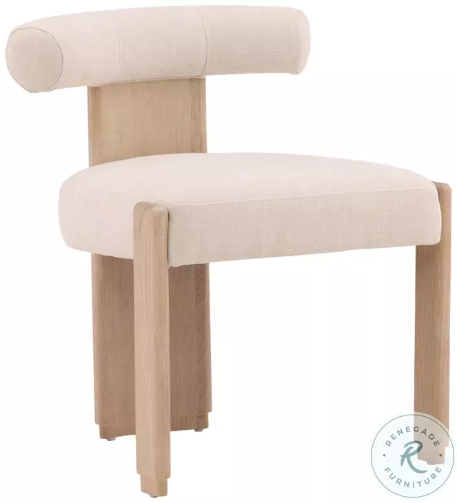 Gwynet Cream And Natural Dining Chair