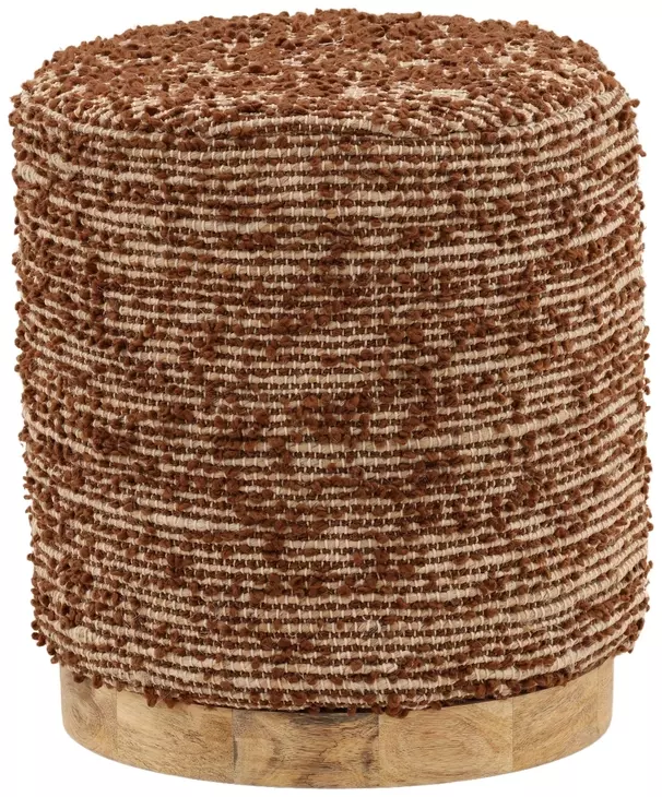 Zandy Brown Upholstered Stool