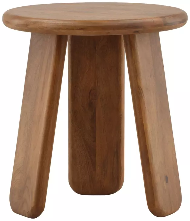 Winsor Brown Round Side Table