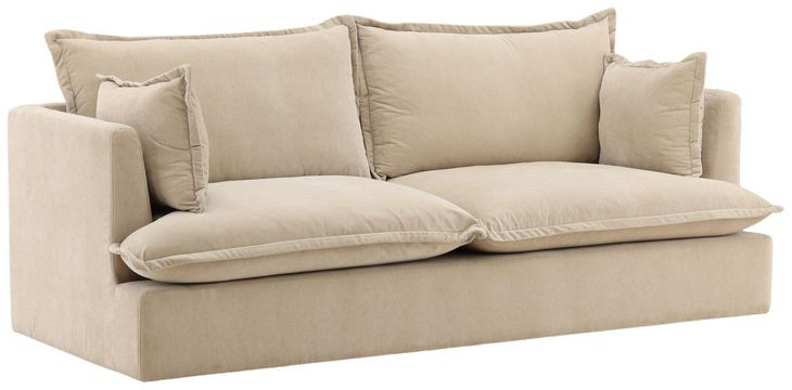 Monica Moss Sand 84" Sofa