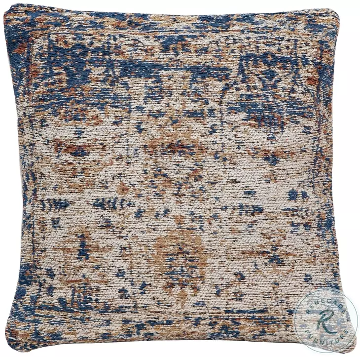 Napie Blue And Beige Tones Pillow