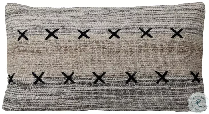 Keny Grey Taupe And Black Pillow