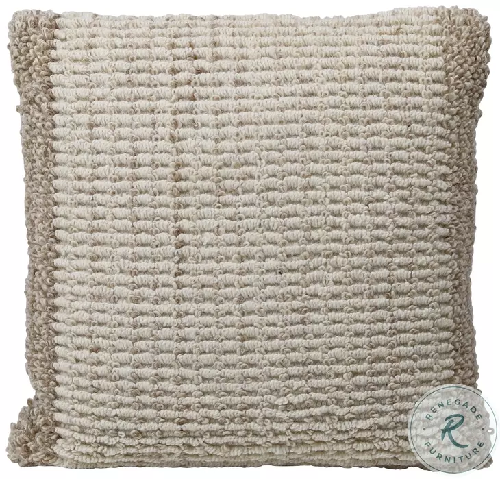 Aada Beige And Ivory Pillow