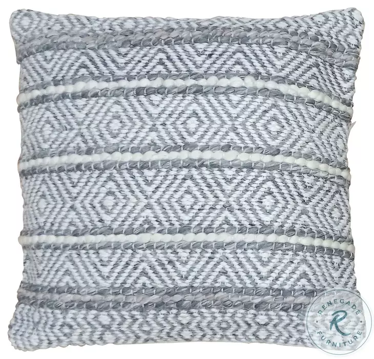 Adi Grey And Ivory Outdoor Pillow