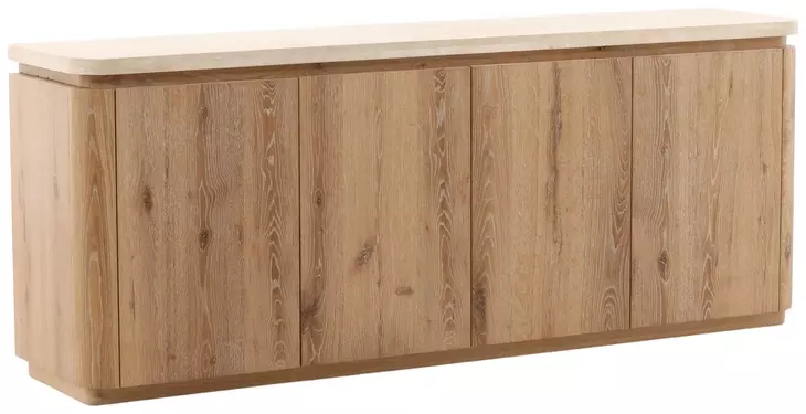 Canyon Natural Wash and Cream 4 Door Sideboard