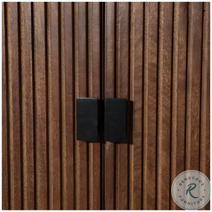 Stephenso Medium Brown And Black Handles Sideboard