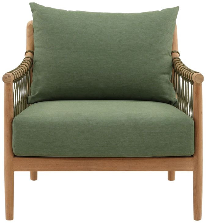Tahoe Green Performance Fabric 32" Outdoor Sofa Chair