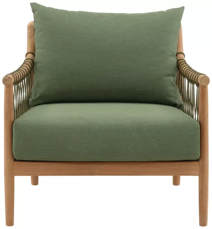 Tahoe Green Performance Fabric 32" Outdoor Sofa Chair