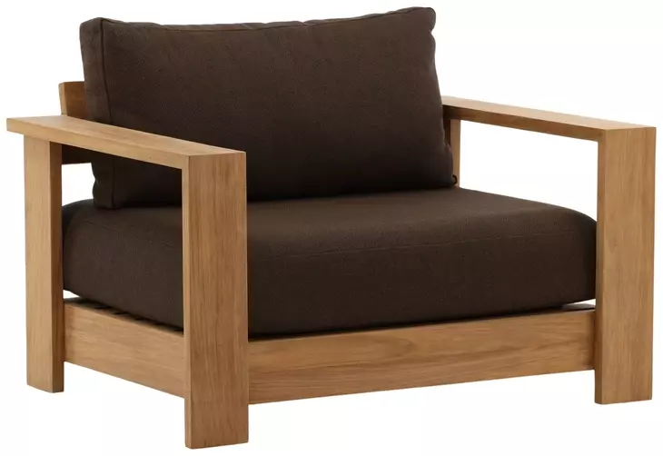 Naya Woolacombe Chocolate Upholstered 43" Outdoor Sofa Chair