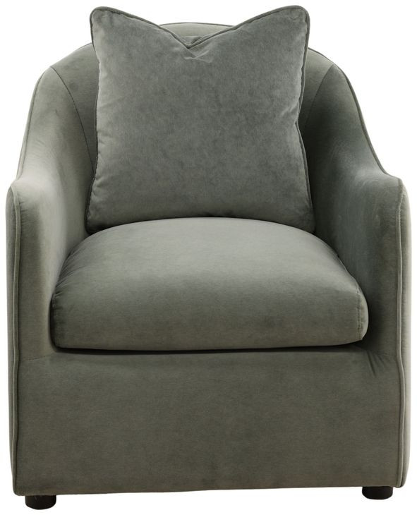 Elissa Opal Eucalyptus Upholstered Occasional Chair with Pillow