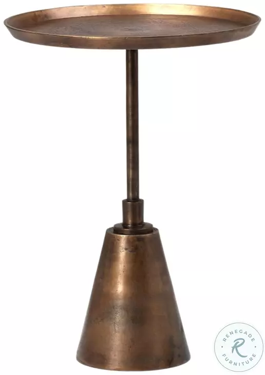 Sunbur Oil Brass 16" Side Table