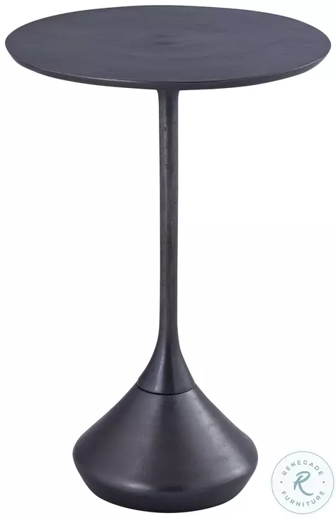 Melanctho Antique Black 19" Side Table
