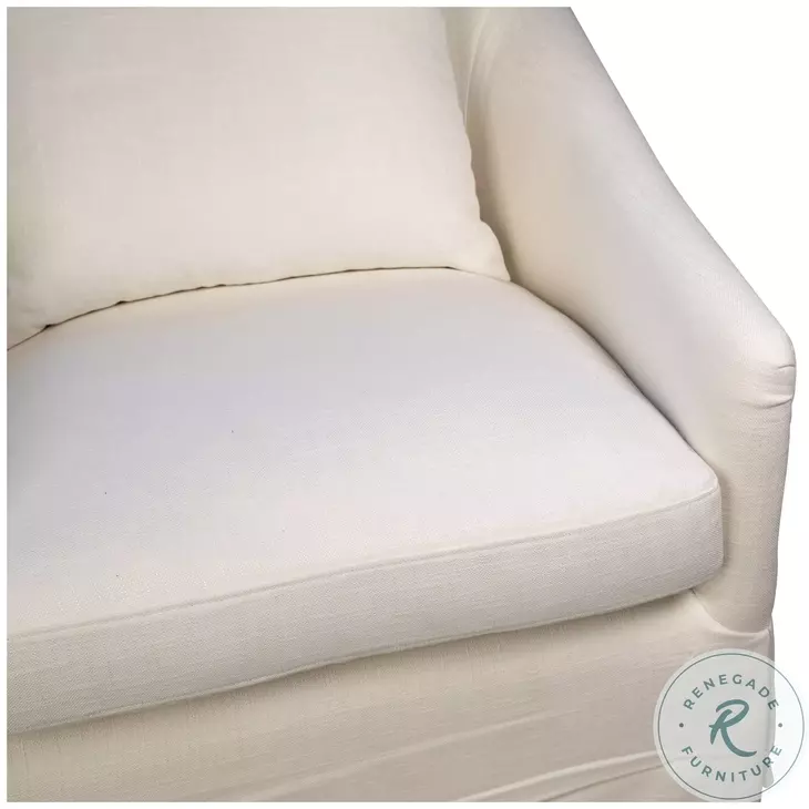 Laur Natural White Swivel Chair