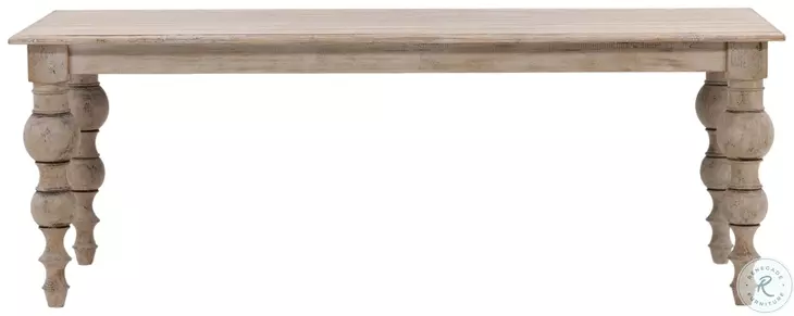 Mera Antique Weathered Wood And Water Sealer 84" Dining Table