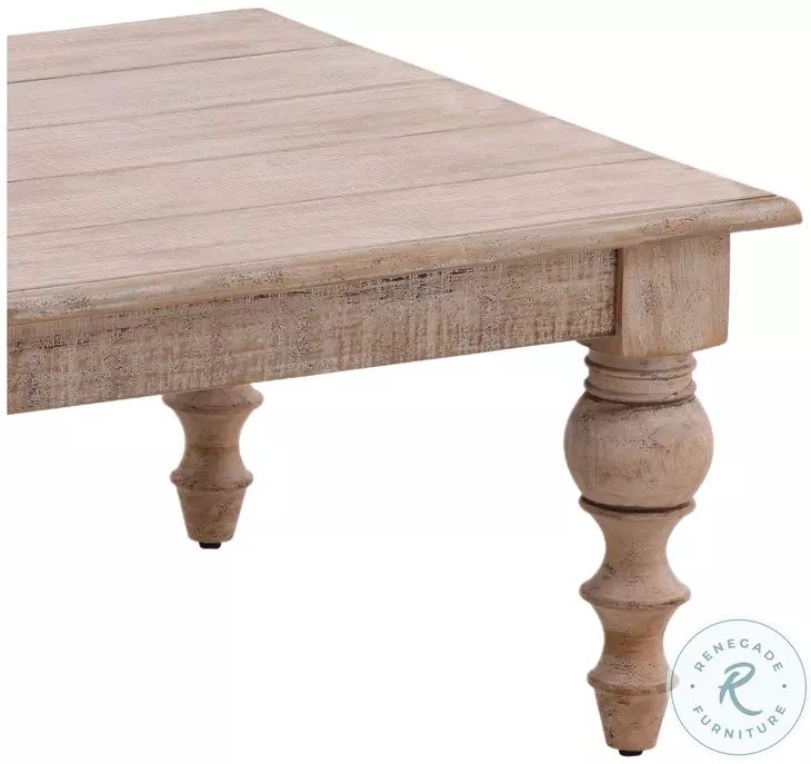 Mera Antique Natural And Water Sealed 54" Coffee Table