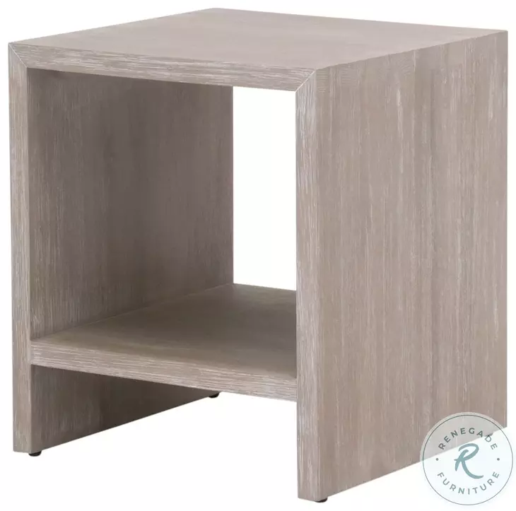Dovetail Natural Gray End Table