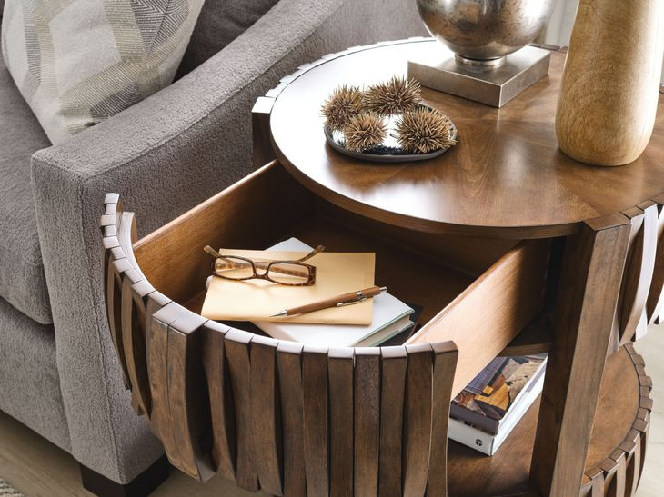 Hidden Treasures Medium Stain Lift Top Occasional Table Set