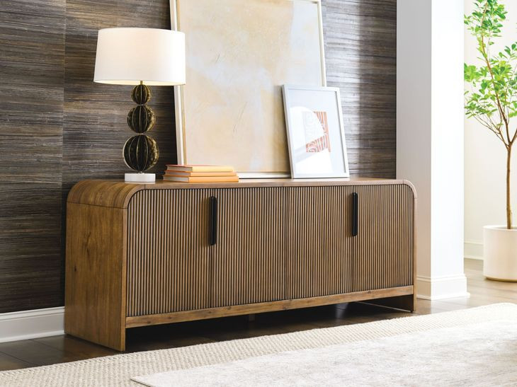 Hidden Treasures Adele Medium Stain 4 Door Storage Cabinet