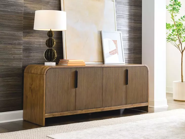 Hidden Treasures Adele Medium Stain 4 Door Storage Cabinet