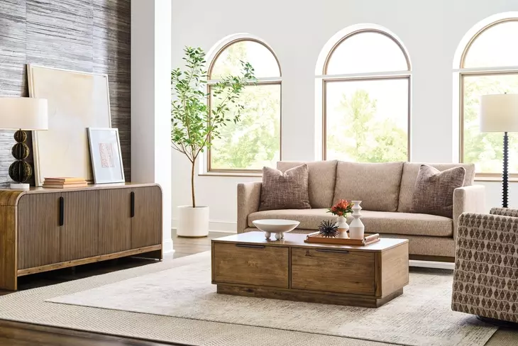 Hidden Treasures Blair Medium Stain Rectangular Cocktail Table