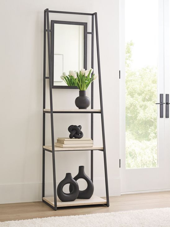 Hidden Treasures Beige and Black Etagere