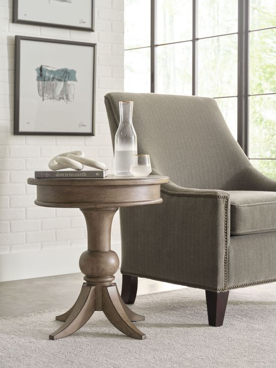 Georgie Latte Round End Table