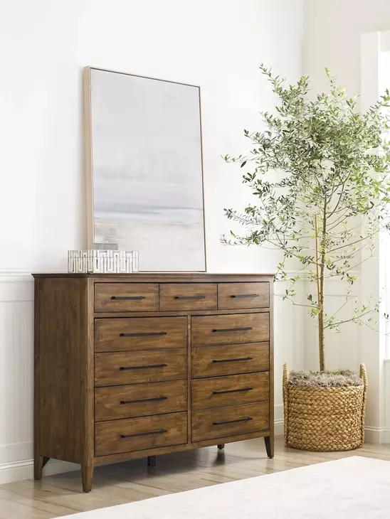 Abode Larson Medium Stain Tall 11 Drawer Dresser