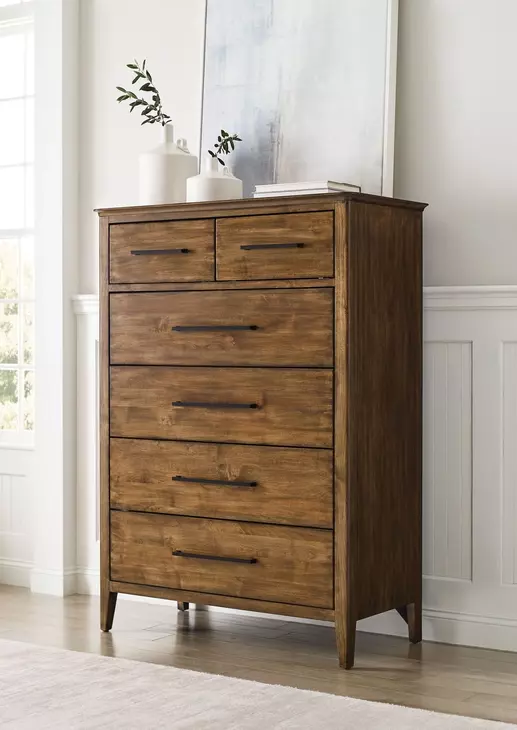 Abode Larson Medium Stain 6 Drawer Chest