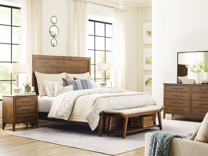 Schafer Warm Brunette Panel Bedroom Set