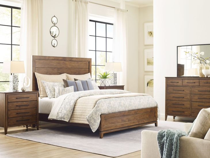 Schafer Warm Brunette California King Panel Bed